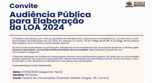 CONVITE – Audiência Pública de Elaboração da LOA 2024